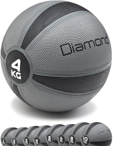 G5 HT SPORT Palle Mediche in Gomma Odorless [Disponibili da 1 Kg a 10 Kg] Palle da Fitness e Fisioterapia Ideali per Potenziamento Muscolare, Resistenza e Velocità (4 Kg)