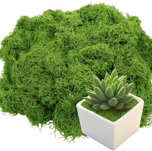 Bitlongate Artificial Moss 10.6oz – Fake Green Moss for Crafts, Potted Plants, Fairy Garden Decor, DIY Table Centerpieces, Wedding Party Decoration