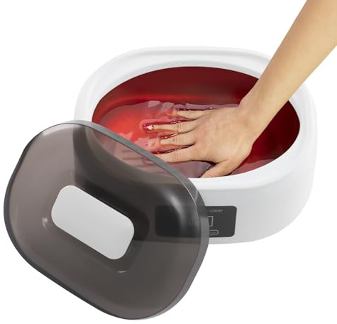 Baño de parafina para manos y pies, con pantalla táctil LED, capacidad de 3,4 l, calefacción rápida y protección contra sobrecalentamiento, para manos, cuidado de pies y fabricación de velas (blanco)