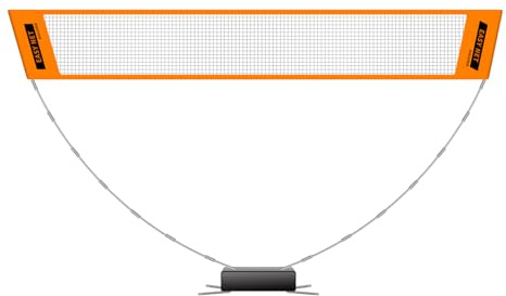 Portable Badminton Net Set 8.9ft/270cm, Easy Setup Foldable Outdoor Indoor Net System for Backyard, Beach, Park, No Tools Required, Carry Bag Included