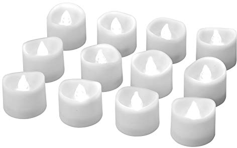 LED Kerzen, eLander LED Tee Lichter flammenlose Kerzen mit Timer, Automatikmodus: 6 Stunden an und 18 Stunden aus, 3.2x3.6 cm, (12 Stück, Kalt-weiß)