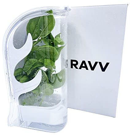 RAVV Herb Keeper | BPA-Free Fresh Herb Storage Container for Fridge | Preserver with Air Vent | Keeps Herbs Fresh 3X Longer | Ideal for Basil, Cilantro, Mint, Asparagus, and More