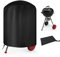 talifoca Housse Barbecue Exterieur Rond,Housse Barbecue Bâche Protection BBQ Anti-UV/Anti-l'eau,210D Oxford Bache Barbecue Exterieur Protection Ø61x72cm Housse Convient la Plupart des Grills Noir