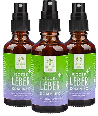 BitterLiebe® Leber* Komplex Spray - Leberkur*, natürliche Unterstützung der Leberfunktion* mithilfe von Cholin - hochdosiert mit Mariendistel Artischocke Löwenzahn und Bitterstoffen