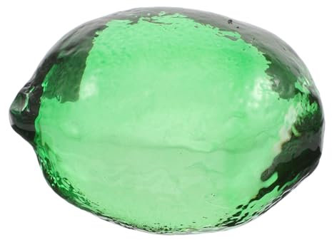 POPETPOP Glass Lemon Figurine Collectible Ornament and Kitchen Table Centerpiece Decoration for Offices for Special Occasions Sturdy Glass Craftsmanship