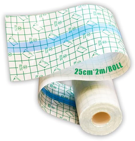 PEPAX 25cm x 2m Pansement Tatouage Waterproof Film PU Adhésif Bandage Transparent Pour la Protection des Plaies Après le Tatouage