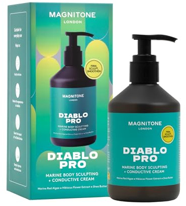 MAGNITONE Diablo Pro Marine Body Sculpting Conductive Cream 300ml – Firming & Hydrating Body Moisturiser with French Seaweed, Caffeine & Botanicals – Smooths, Tightens & Reduces the Look of Cellulite