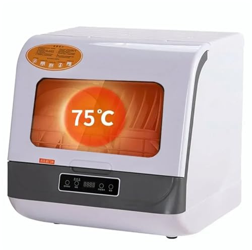 Countertop Dishwasher. Portable Drying Storage And Washing Integrated Intelligent Dishwasher Household Multifunctional .Space Saving(White)