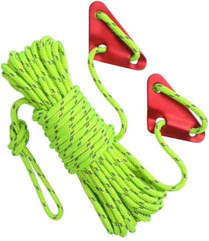 Strapazierfähiges Mehrzweckseil: aus geflochtenem Nylon mit Haken, robustes Seil | Mehrzweck-Fahnenmast für Camping, Innen- und Außenbereich, Klettern, Arbeiten an Bäumen D