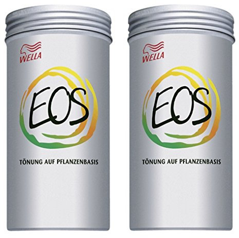 Wella 2 x Eos - Tintes para plantas (120 g) - WELLA PROFESSIONALS - Polvo - Sin amoníaco, parabenos, PPD, PTD - Golden Curry - Castaño medio