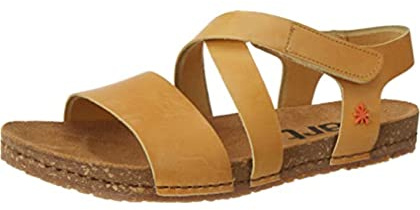 ART Creta Sandali con Punta Aperta Donna, Giallo (Sun Sun), 36 EU