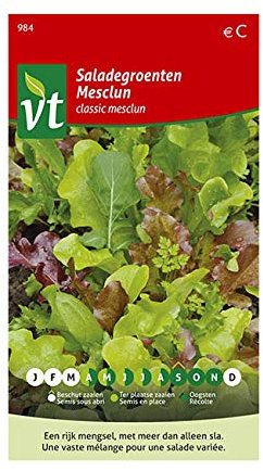 Semillas de Lechuga Classic Mesclun - Esta mezcla incluye lechuga, achicoria, rúcula e incluso perifollo