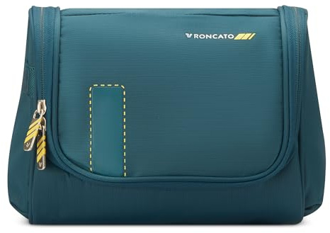 RONCATO SPEED Necessaire Beauty Case da viaggio per donne e uomini, Borsa da Toilette con zip e pratici scomparti interni - Verde Bottiglia