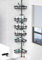 Kegii Duschablage, Teleskop Duschregal ohne Bohren Ecke, Edelstahl Teleskopregal Badezimmer Organizer, Höhenverstellbar mit 6 Duschkorb Schwarz