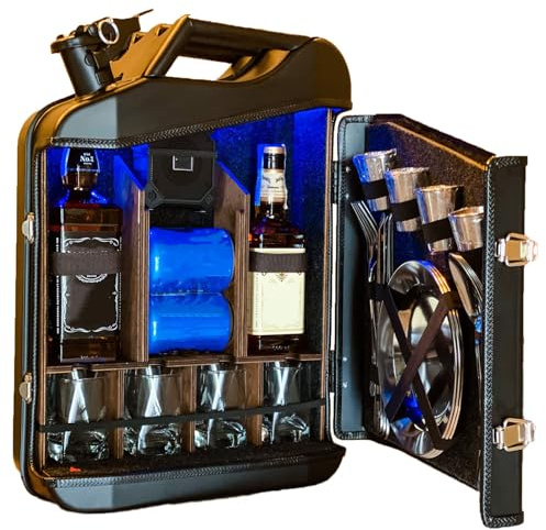 Gabinete de Bar de Whisky - Mini armario personalizado para bebidas para hombre - Diseño original de bar portátil personalizado