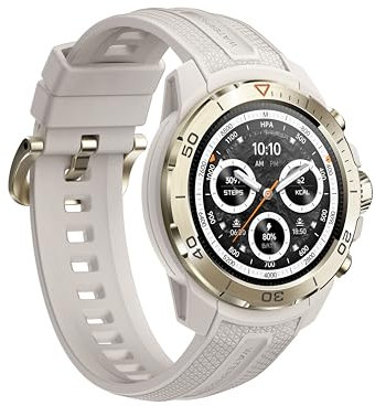 Mibro Watch GS Explorer 10ATM Impermeable, 2025 Nuevo Militar Reloj Inteligente Hombre con GPS,150 Modos Deportivos, Notificaciones, Altímetro, Barómetro, Brújula, Smartwatch para Android iOS, Blanco