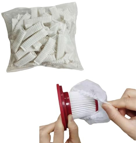 50/100 piezas de cubierta de filtro de vacío, filtro de cartucho de filtro de aspiradora, cubierta de malla de repuesto para filtro de aspiradora de mano, cubierta de malla no tejida, juego de