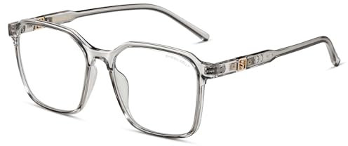 SHEEN KELLY TR90 Retro Blue Light Blocking Glasses Men Women Vintage Square CR39 Clear Lens 80s 90s Eyewear