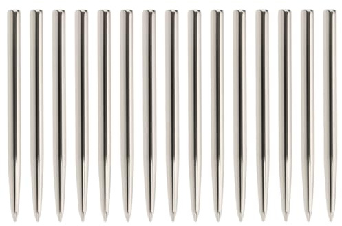 Briny River Lot de 15 Pointes de Fléchettes de Rechange en Acier de 36 Mm pour Pointes de Fléchettes Glide Argentées