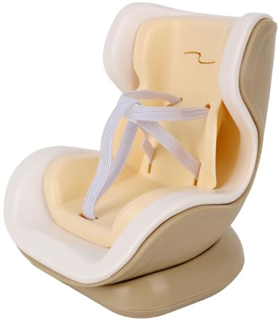 Doll Car Seat for 17cm/6.69in Dolls with Air Vent Clip & Desktop Stand, Cute Stylish Car Ornament Decorative Desktop Display Accessory for Anime & Toy Collectors