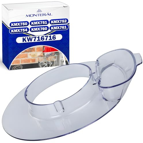 Tapa Antisalpicaduras para Robot de Cocina con Código Original KW716716 para Kenwood KMX750 KMX751 KMX752 KMX754 KMX760 KMX761 - Garantía de 10 Años - MONTERAL