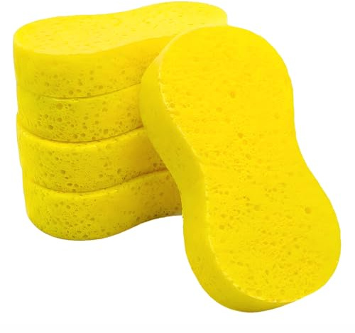 WENXINWIN Lot de 5 éponges de lavage de voiture - 22 x 11 x 4,5 cm - Éponges de polissage à la main - Éponges de nettoyage de voiture - Éponges de nettoyage à haute densité - Pour lavage de voiture