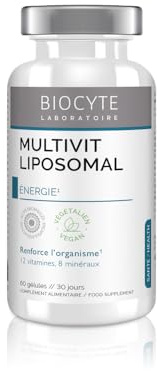 BIOCYTE Multivitamines Liposomal - Complément Alimentaire Système Immunitaire - Vitamines, Fer, Zinc, Cuivre, Chrome - 60 Gélules - Programme de 30 jours