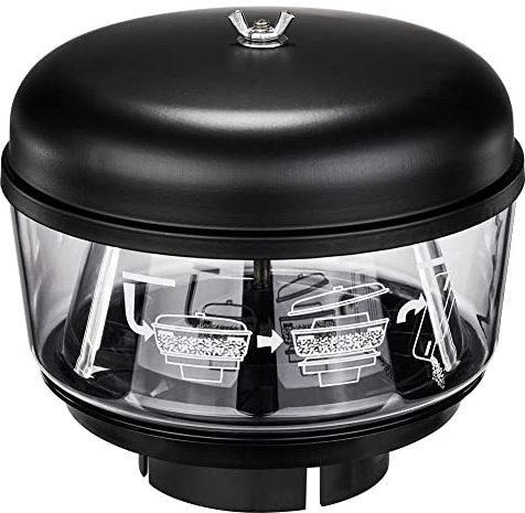 Blueshyhall Filtro a Ciclone Offroad Auto, Tubo di Aspirazione Aria, Tubo Snorkel Auto Filtro a Ciclone Universale per Snorkel Veicolo, Trattore, Escavatore, Tazza di Sabbia (3,0 / 76mm)