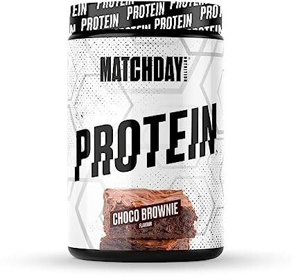 Matchday Nutrition Protein-Pulver Choco Brownie I Veganer Eiweiß-Shake mit idealer Löslichkeit 600 g Dose I Mit Ashwagandha für die Regeneration speziell für Fußballer und nach dem Sport