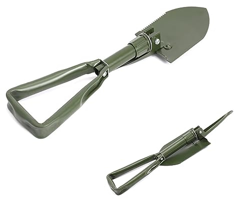 Pala Plegable de Camping,Pala de Mano Multiusos,Pala de Pesca Portátil,Pala Plegable para Jardinería,Plantación,Playa,Exterior,Camping,Senderismo,Verde