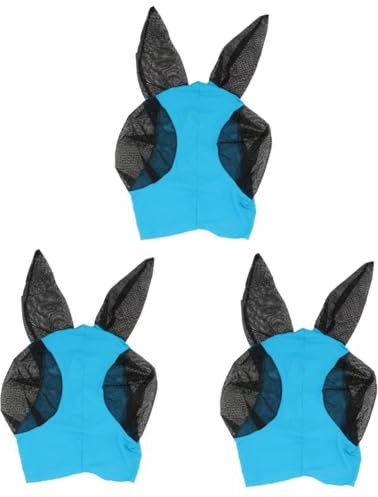 MILISTEN 3St Kopfschutzmaske Pferdefliege Pferdekopf Netz Pferdemaske Reitmaske Pferdegesichtsmaske Fliegenprävention Ohrmaske Pferdekopf Mesh Mückenschutzmaske Fliegenschutzmaske