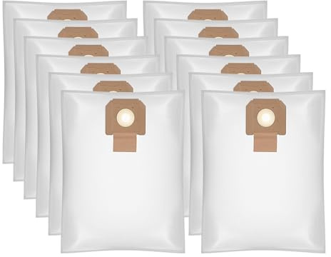 12 Staubsaugerbeutel für Bosch GAS 35 M AFC/L AFC/L SFC+, Bosch Professional Vliesfilterbeutel Ersatzteil 2607432037