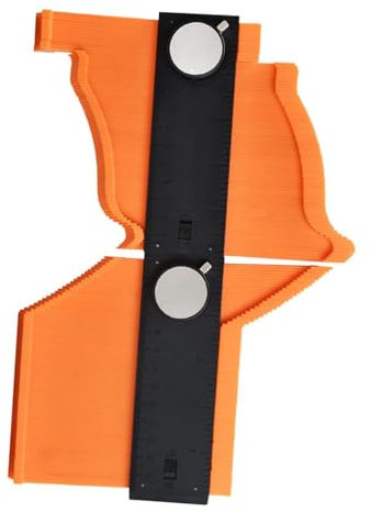 F Fityle Plantilla de calibre de contorno Tile de baldosas de construcción versátil Regla de forma irregular Regalos duplicadores para hombres papá marido él, 10 Inch