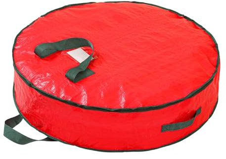 Elnwnnkc Borsa portaoggetti per Decorazioni Natalizie con Slot per schede Trasparente Custodia per pianificatore ghirlande Portatile con componenti robusti Pianificatore ghirlande a Doppio Strato