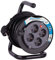 Electraline 49031 Kabeltrommel H05VV-F 3G1,5 15 m Kabel-IP20 Indoor/Kabelrolle mit 4 Schuko-Steckdosen/Kabelbox mit Verlängerungskabel/Leitungsroller mit Kurbel