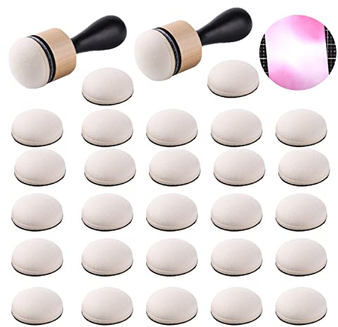 Lot de 56 mini outils de mélange d'encre ronds avec mousses de rechange comprenant 54 tampons ronds en mousse de rechange pour le scrapbooking, la peinture, le dessin, les outils d'encre