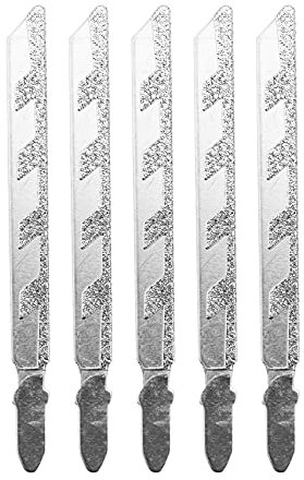 Toranysadecegumy 5Pcs 101mm 4 Inch T Jigsaw Blades Diamond Coated Jig Saw Blade Set Masonry Granite Tile Cutting Accessories