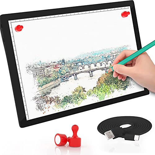 AOSAFE Tableta De Dibujo Independiente, Pantalla De Lápiz De Dibujo Completamente Laminada De 10 Pulgadas con Atenuación Continua De 5 Pasos, para Edición De Fotos/Video, Dibujo, Diseño