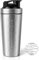 FENGQ Shaker proteico in acciaio inox, 750ML Shaker per proteine in acciaio inox, Shaker per proteine di fitness, Sport Fitness Shaker, con sfere in acciaio inox, per sport, fitness, argento