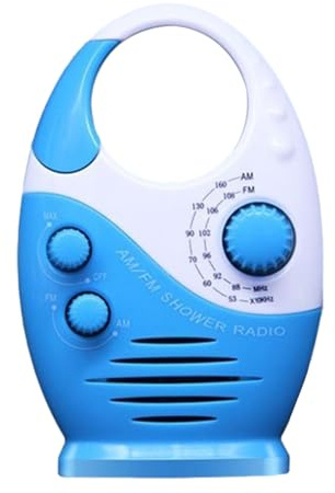 Kasmole Radio de Ducha | Altavoz con Pilas - Radio portátil para Ducha Interior Exterior, hogar, baño, Playa