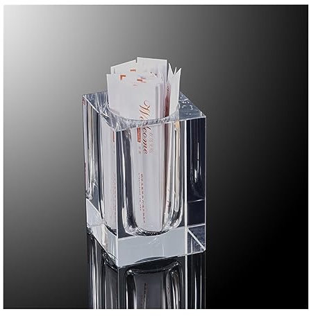 Palillero Soporte creativo for palillos de cristal transparente for hotel, caja for palillos de dientes for el hogar, caja for bastoncillos de algodón, tarro de almacenamiento for restaurante Dispensa