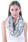 Lina & Lily Damen Loop Schal mit Weihnachts-Muster (Hellblau, Schneemann)