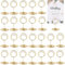24 Stück Tischkartenhalter, Fotohalter, Menükartenhalter, Fotohalter mit Klammern, Kartenhalter Hochzeit, Tischkartenhalter Gold für Hochzeiten, Platzkartenhalter Memohalter, Jubiläen (Runden)