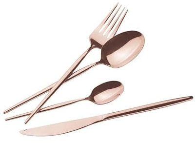 BERLINGER HAUS 24-teiliges Besteckset, Linie Rosegold Metallic | Elegant und hochwertig