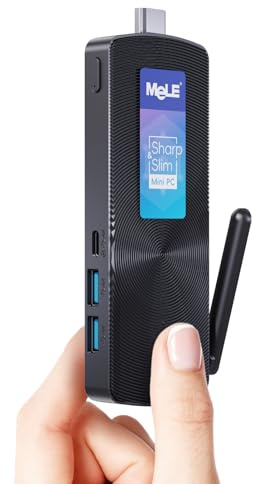 Mele PCG02 Mini PC Stick senza ventola Alder Lake N100 (fino a 3,4 GHz) 8GB LPDDR4 128GB ROM Micro computer desktop PC a fattore di forma ridotto con USB-C, 2.4G/5G WiFi, 4K HDMI per l'ufficio
