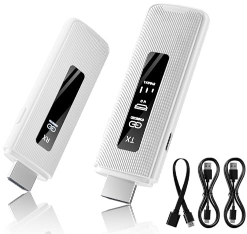 ICZI Wireless HDMI Transmitter and Receiver Funkübertragung Ohne Kabel Dual Band 2.4/5GHz 164FT/50M mit LED für Streaming Video Audio File von, Laptop, PC zu HDTV, Projektor.