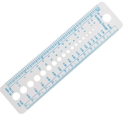 Nål linjal för stickning – sytillbehör stickmått för mätning av stickor – 2-pack för hem och hantverk