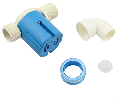 Vanne à flotteur DN25 en plastique à contrôle automatique pour réservoirs d'eau - Convient pour les toilettes de piscine et les systèmes d'arrosage des animaux