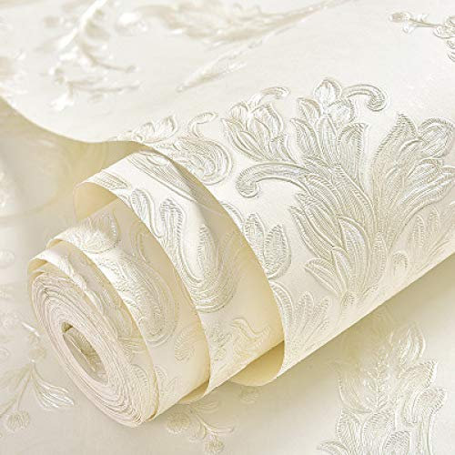 LZYMLG Autoadesivo europeo non tessuto carta da parati negozio camera da letto decorazione soggiorno TV sfondo muro rinnovamento adesivo fai da te riso bianco