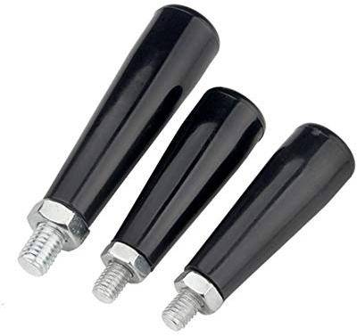 ANSIEDIO Maniglie Rotanti M8 Manopola Girevole in Bachelite Viti della Maniglia in Plastica Nero (3 PZ)